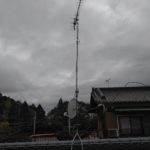 3.6Mのマストにつけた八木式アンテナ