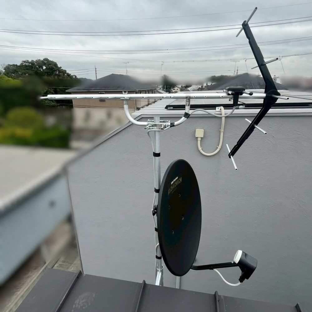 2025/11/1　愛知県名古屋市名東区　八木式アンテナと4K8K対応BSCSアンテナ設置工事