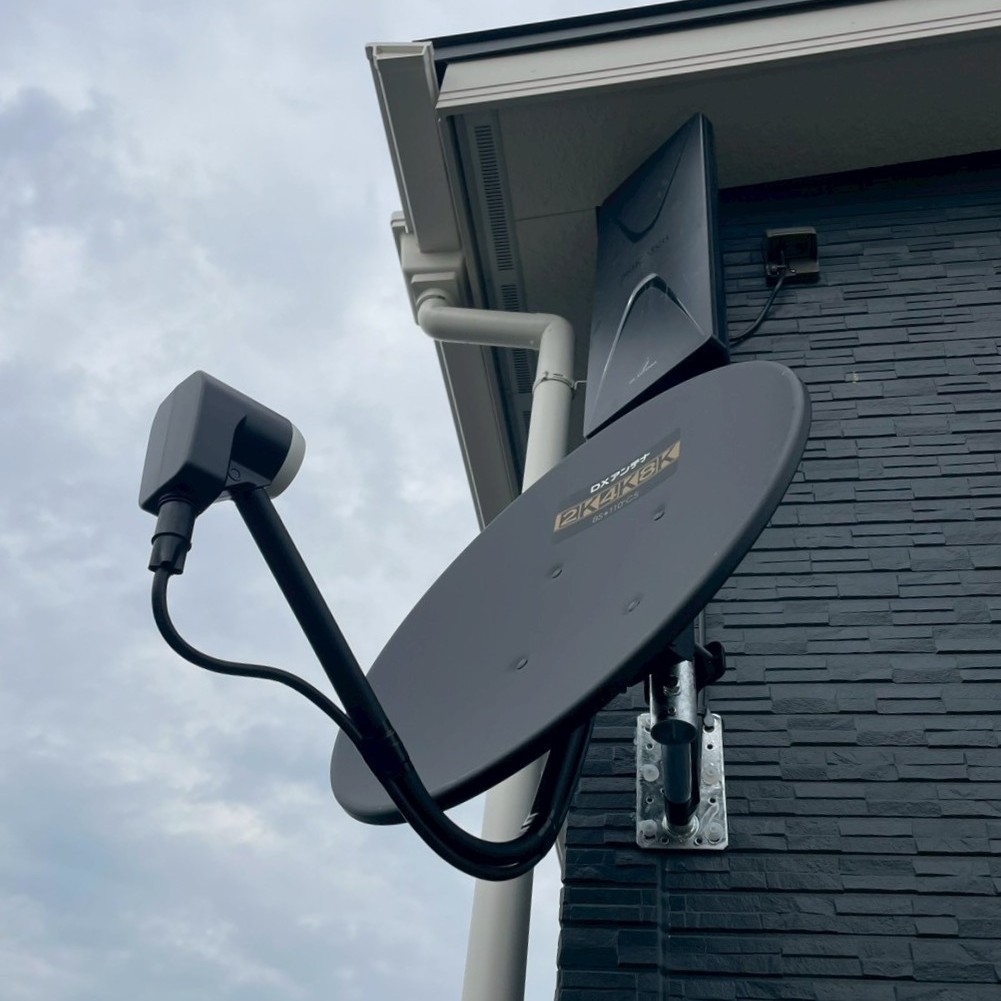 2025/11/14　熊本県菊池市　デザインアンテナと4K8K対応BSCSアンテナ設置工事