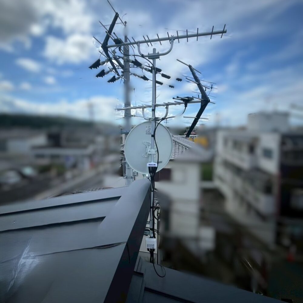 2025/10/27　大阪府交野市　八木式アンテナと4K8K対応BSCSアンテナ設置工事