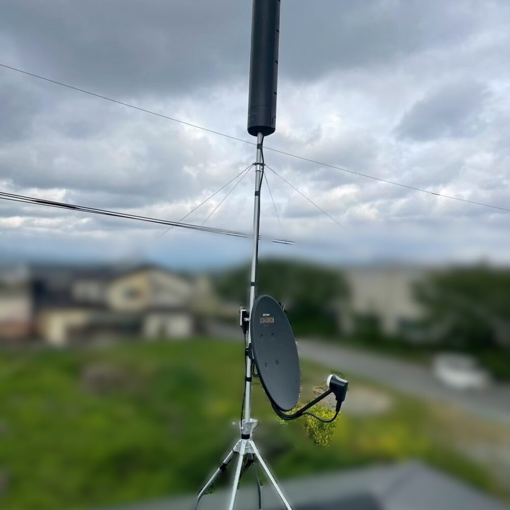 2026/1/16　福岡県八女市　ユニコーンアンテナと4K8K対応BSCSアンテナ設置工事